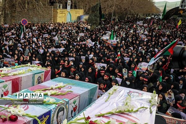 تشییع  شهدای حادثه تروریستی کرمان در مشهد مقدس