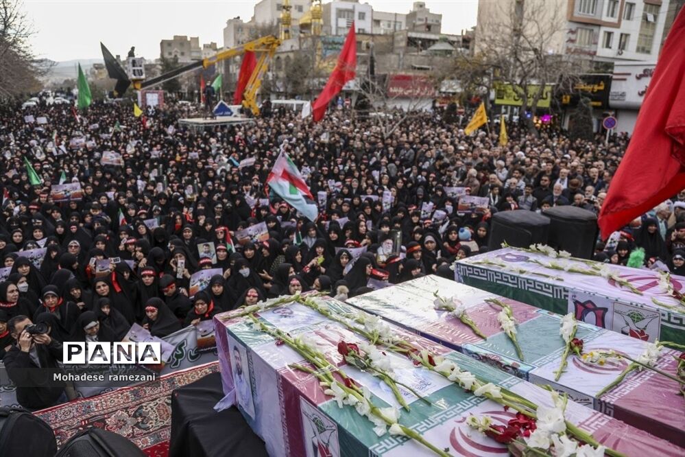 تشییع  شهدای حادثه تروریستی کرمان در مشهد مقدس