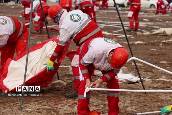 مانور زلزله، اسکان و درمان اضطراری در تبریز