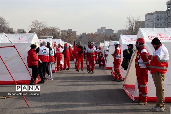 مانور زلزله، اسکان و درمان اضطراری در تبریز