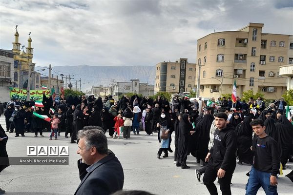 مراسم راهپیمایی یوم الله ۲۲ بهمن در کازرون