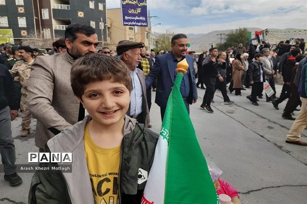 مراسم راهپیمایی یوم الله ۲۲ بهمن در کازرون