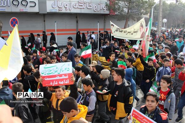 راهپیمایی ۲۲ بهمن در شهرستان چناران