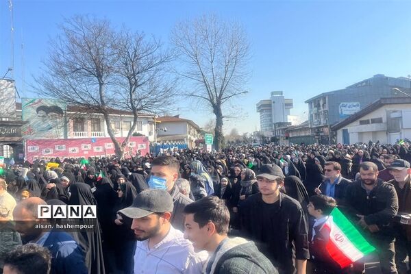 راهپیمایی  22 بهمن در رشت