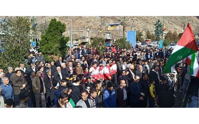 حضور مردم پلدختر در راهپیمایی ۲۲بهمن ماه