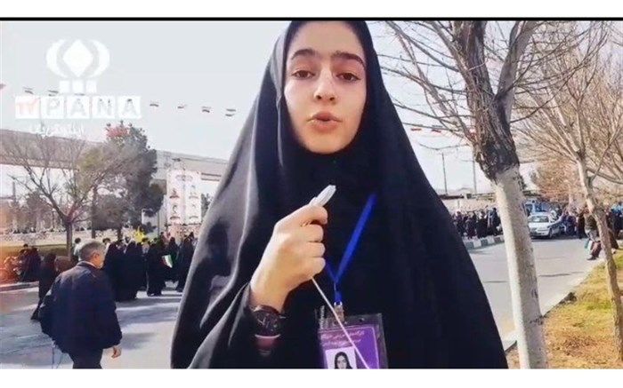 من به عشق شهدا در راهپیمایی 22 بهمن شرکت کردم/ فیلم