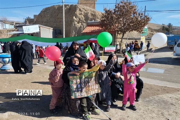 راهپیمایی  یوم الله ۲۲ بهمن در شهر لوجلی شهرستان شیروان