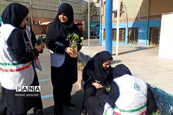 فعالیت سفیران سلامت در دبیرستان شاهد ندای فاطمه(س) به مناسبت روز هوای پاک