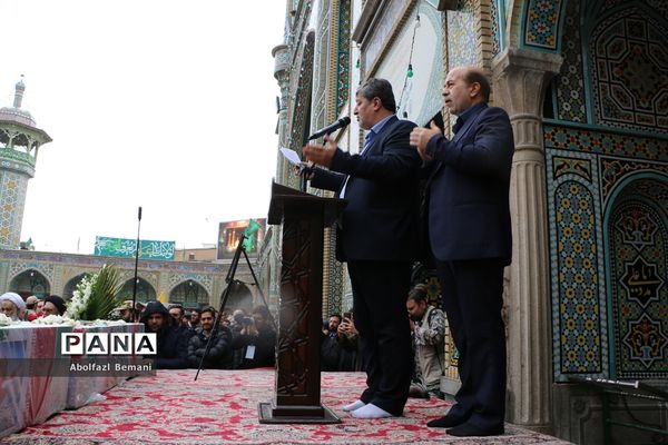 تشییع پیکر شهیدان «آقازاده نژاد» و «کریمی» در قم