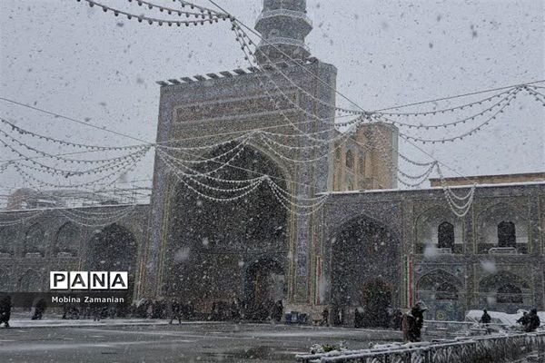 بارش برف زمستانی در مشهد