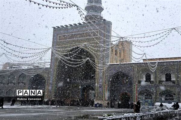 بارش برف زمستانی در مشهد