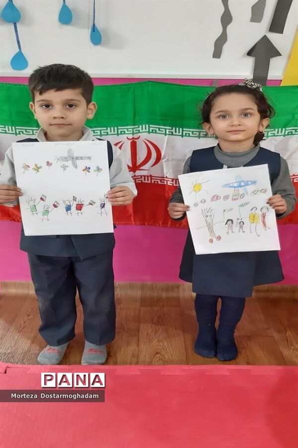 مراسم صبحانه انقلاب در مهد کودک گل‌های هستی شهرستان شیروان