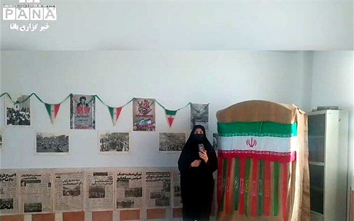مراسم جشن دهه فجر در دبیرستان میعاد/ فیلم