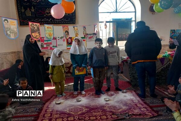 مراسم جشن انقلاب پایگاه بسیج روستای ورقی شهرستان شیروان