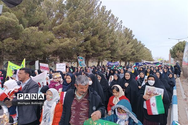 راهپیمایی 22 بهمن در شهرستان سربیشه