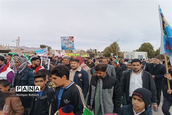 راهپیمایی 22 بهمن در شهرستان سربیشه
