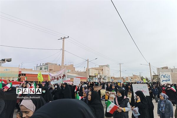 راهپیمایی 22 بهمن در شهرستان سربیشه