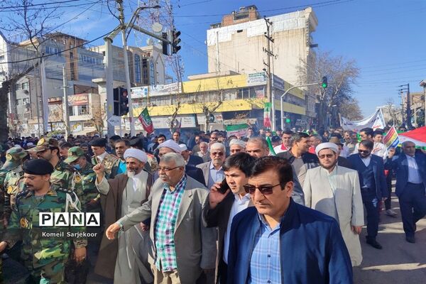 راهپیمایی بیست و دوم بهمن در شهرستان گنبد کاووس