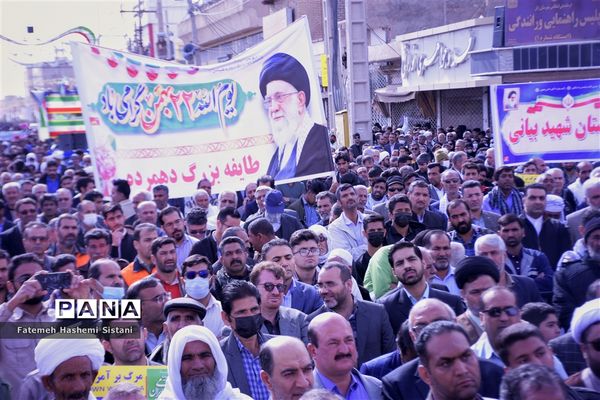 راهپیمایی ۲۲ بهمن در شهرستان زابل