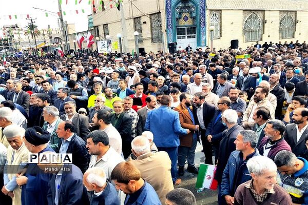 حضور پرشور دانش‌آموزان و فرهنگیان بهبهانی در راهپیمایی یوم الله 22 بهمن ماه