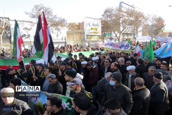 راهپیمائی ۲۲بهمن ماه۱۴۰۲ با حضور پرشور شهروندان شهرستان بجنورد