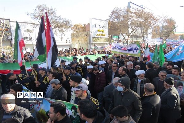 راهپیمائی ۲۲بهمن ماه۱۴۰۲ با حضور پرشور شهروندان شهرستان بجنورد