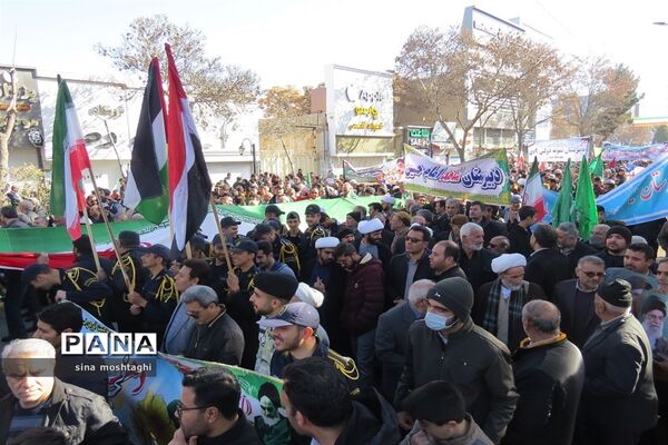 راهپیمائی ۲۲بهمن ماه۱۴۰۲ با حضور پرشور شهروندان شهرستان بجنورد