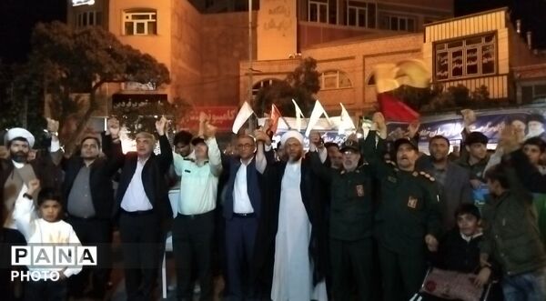 حضور فرمانده سپاه عاشورا در تجمعات شبانه مردمی شهرستان اهر 