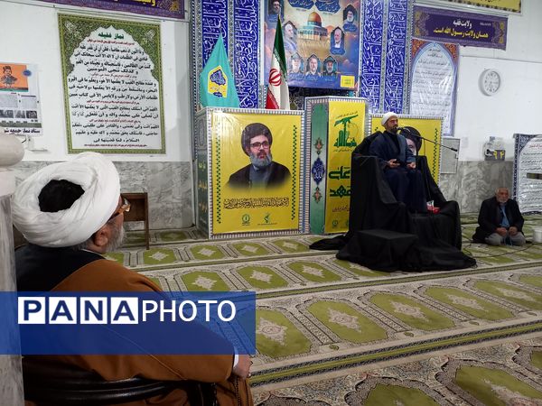 مراسم گرامیداشت شهادت سید حسن نصرالله در مسجد جامع آشخانه 