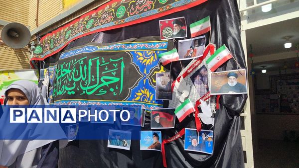 مراسم بزرگداشت شهید سید حسن نصرالله در دبستان شاهد حاج تقی آقا بزرگ ناحیه یک مشهد