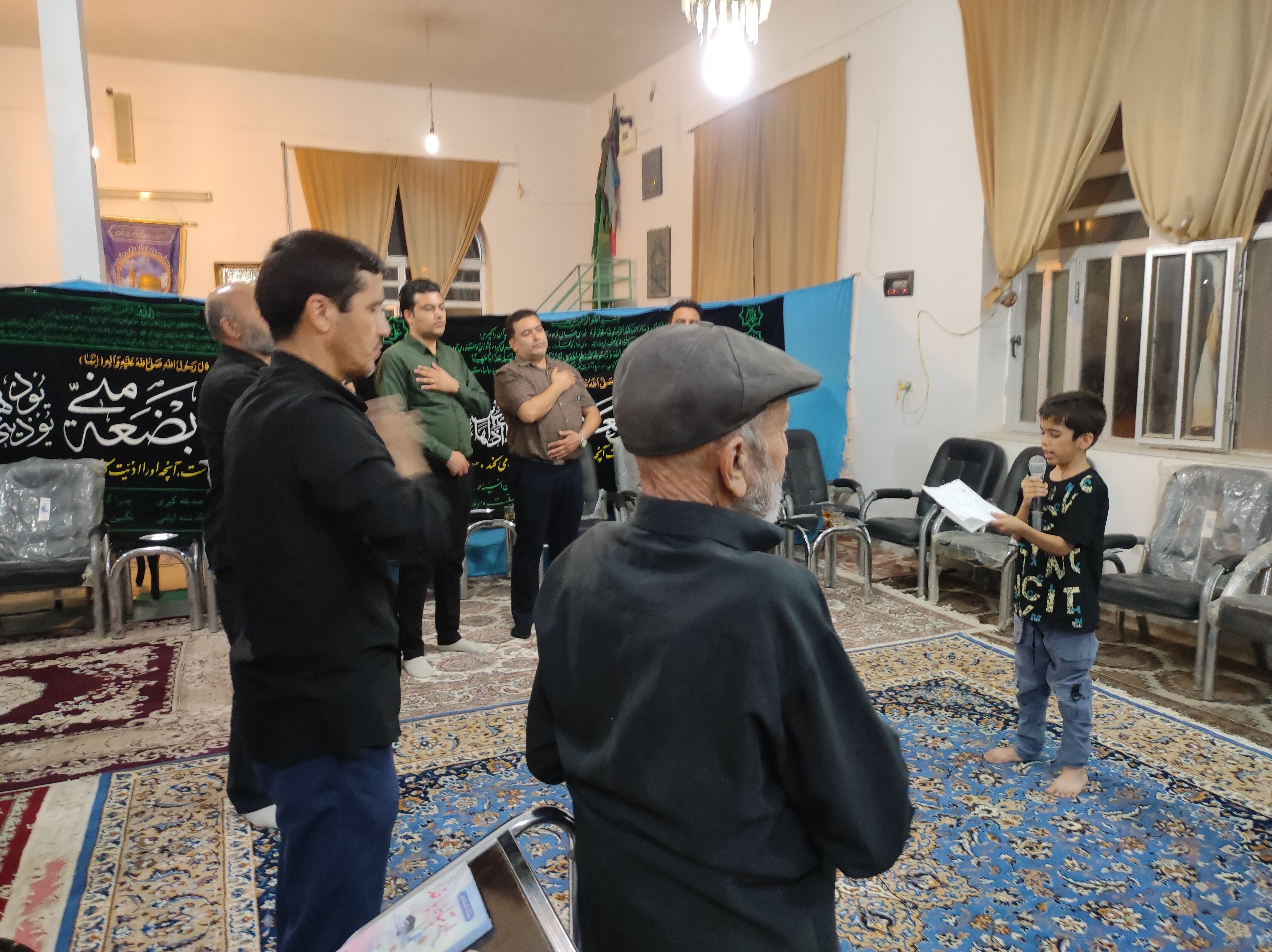 مراسم عزاداری شب عاشورای حسینی در مسجد محمد رسول (ص) حسین آباد شیروان