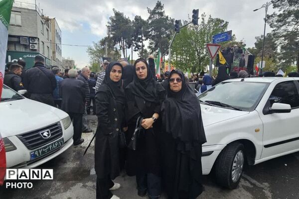 تشییع پیکر شهدا والامقام محله ۱۳ آبان ناحیه دو شهرری 