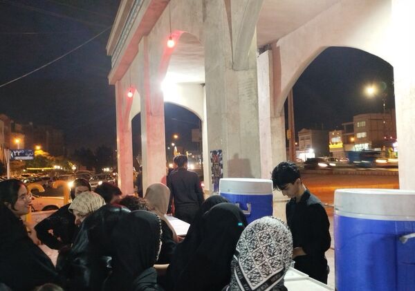 عزاداری  شب تاسوعای حسینی در مسجد شهدای گمنام 