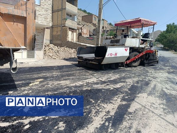 اجرای پروژه آسفالت ریزی در روستای مارکده