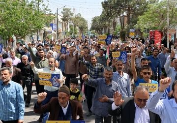 خشم گناباد در پی جنایات رژیم صهیونسیتی 