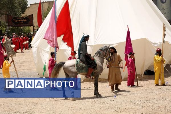 مراسم خیمه سوزی هیات «خیام الحسین» در قم