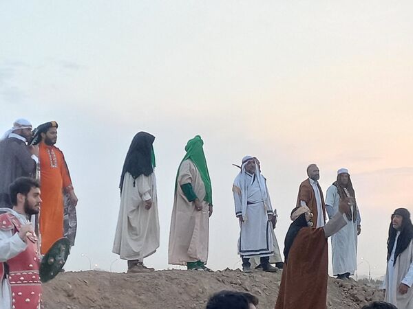 بازسازی واقعه غدیر در محله شهر قائم قم