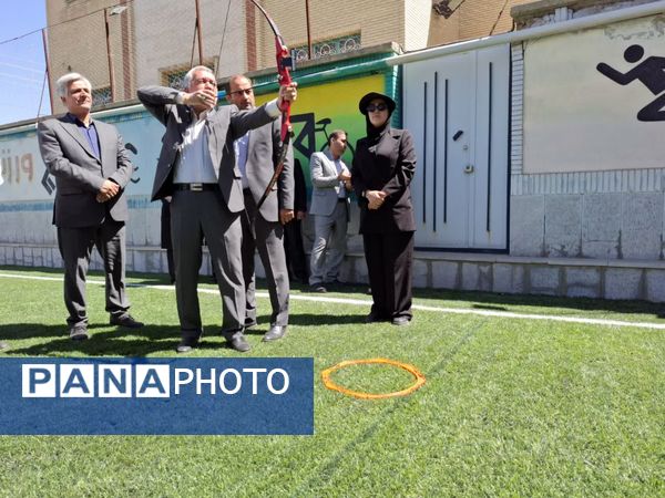 افتتاح زمین چمن هنرستان تربیت بدنی محمد شهرستانی ناحیه ۶ مشهد