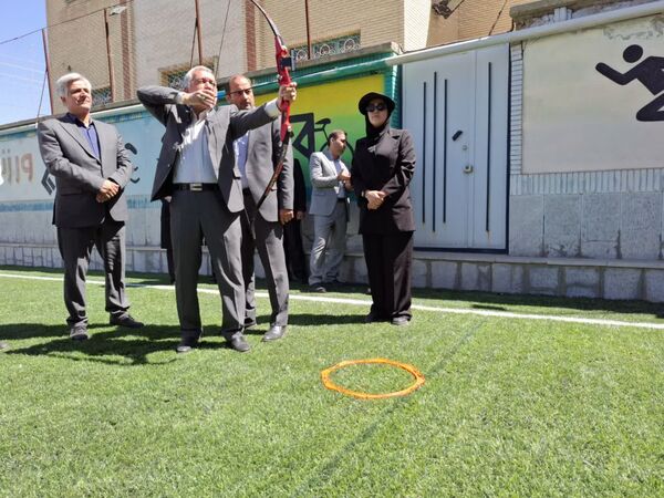 افتتاح زمین چمن هنرستان تربیت بدنی محمد شهرستانی ناحیه ۶ مشهد