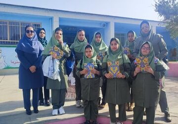 آیین بازگشایی مدارس و نواختن زنگ مهر و ایثار در دبستان میلاد نیشابور 