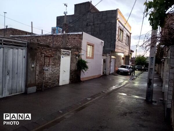 بارش رحمت الهی همراه با تگرگ در شهرستان نیشابور 