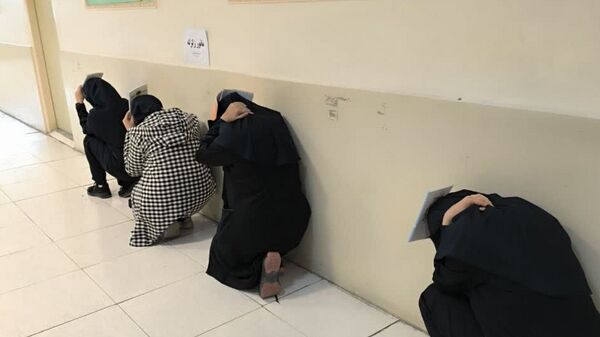 مانور زلزله و ایمنی در دبیرستان شاهد شهید کلانتری ناحیه یک کرج