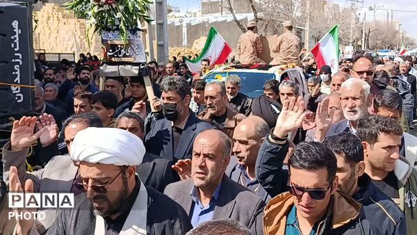 تشییع باشکوه پیکر پاک و مطهر شهید احسان اکبرزاده در نورآباد