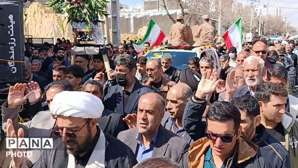 تشییع باشکوه پیکر پاک و مطهر شهید احسان اکبرزاده در نورآباد