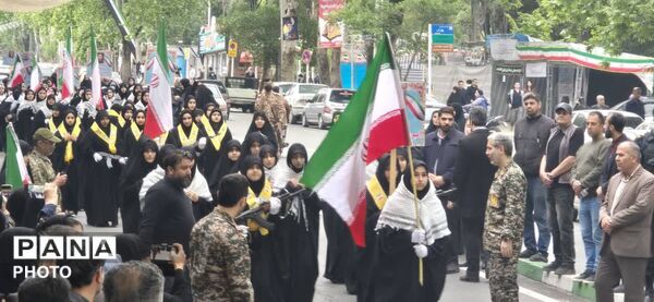 رژه باشکوه دختران معصومی شهرستان گرگان