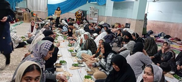 مراسم معنوی اعتکاف در مسجد جامع روستای نقاب خلیل آباد