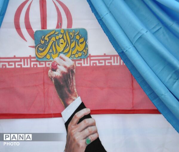 برگزاری باشکوه «مهمانی کیلومتری غدیر» در کرمانشاه با مشارکت گسترده مردم و دانش‌آموزان