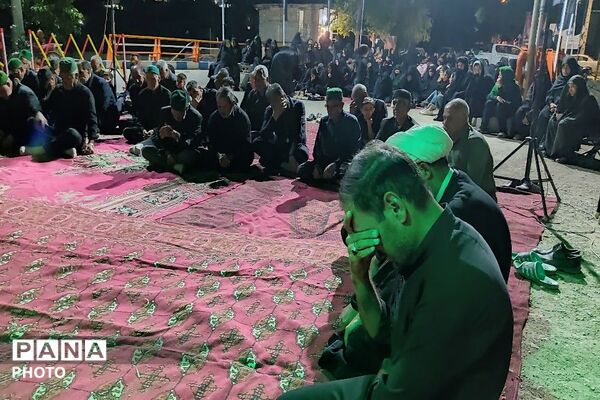 هیئت زنجیر زنی در هشتمین شب از ماه محرم الحرام در حسینیه شهدای شهر بار
