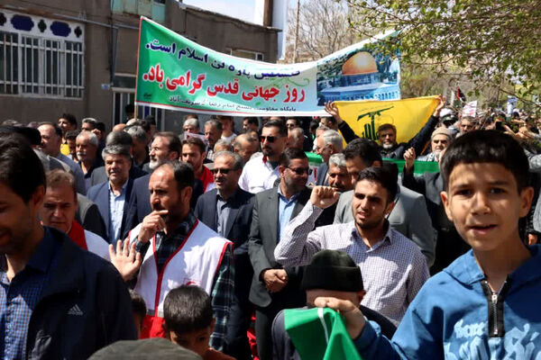 جلوه های از راهپیمایی روز قدس در کهک، جعفریه و روستای صرم قم