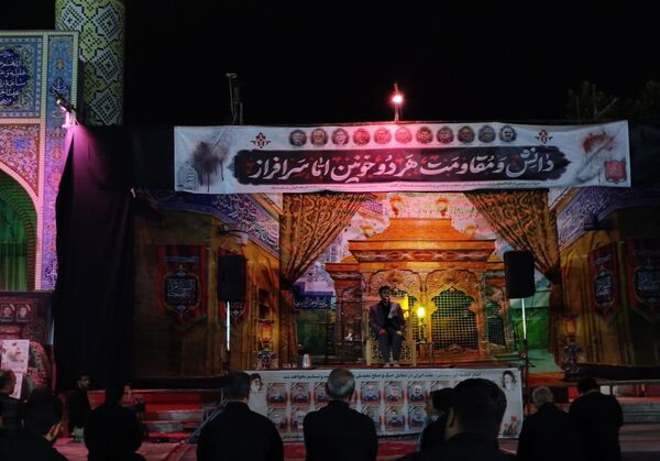 مراسم عزاداری سیدالشهدا در کنار مزار شهدای گمنام نیشابور